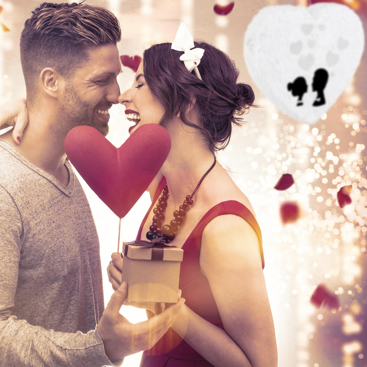 PINATA Hochzeit - Weiß, Papier (50/45/10cm) - Relaxdays