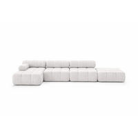 ECKSOFA L-Form XL, Stoff Bouclé Abriamo, Ecru, Links, Selia L XL - Ecru, Holz (380/160cm) - Kaiser Möbel