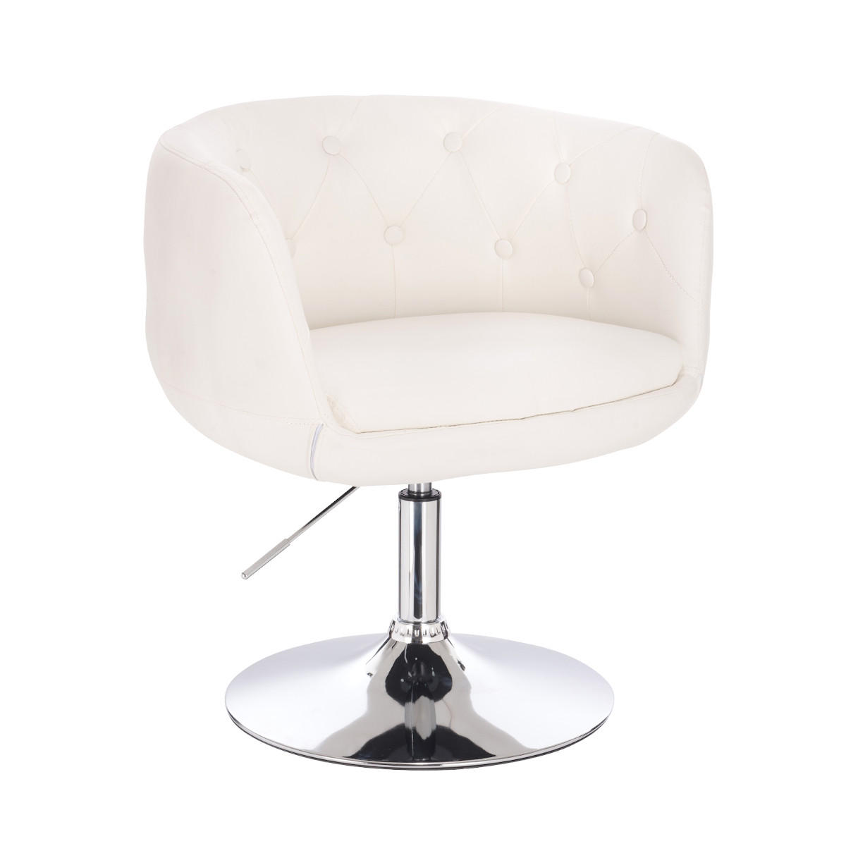 COCKTAILSESSEL PANAMA Kunstleder Weiß - Silberfarben/Weiß, Textil (55/78/61cm) - SVITA