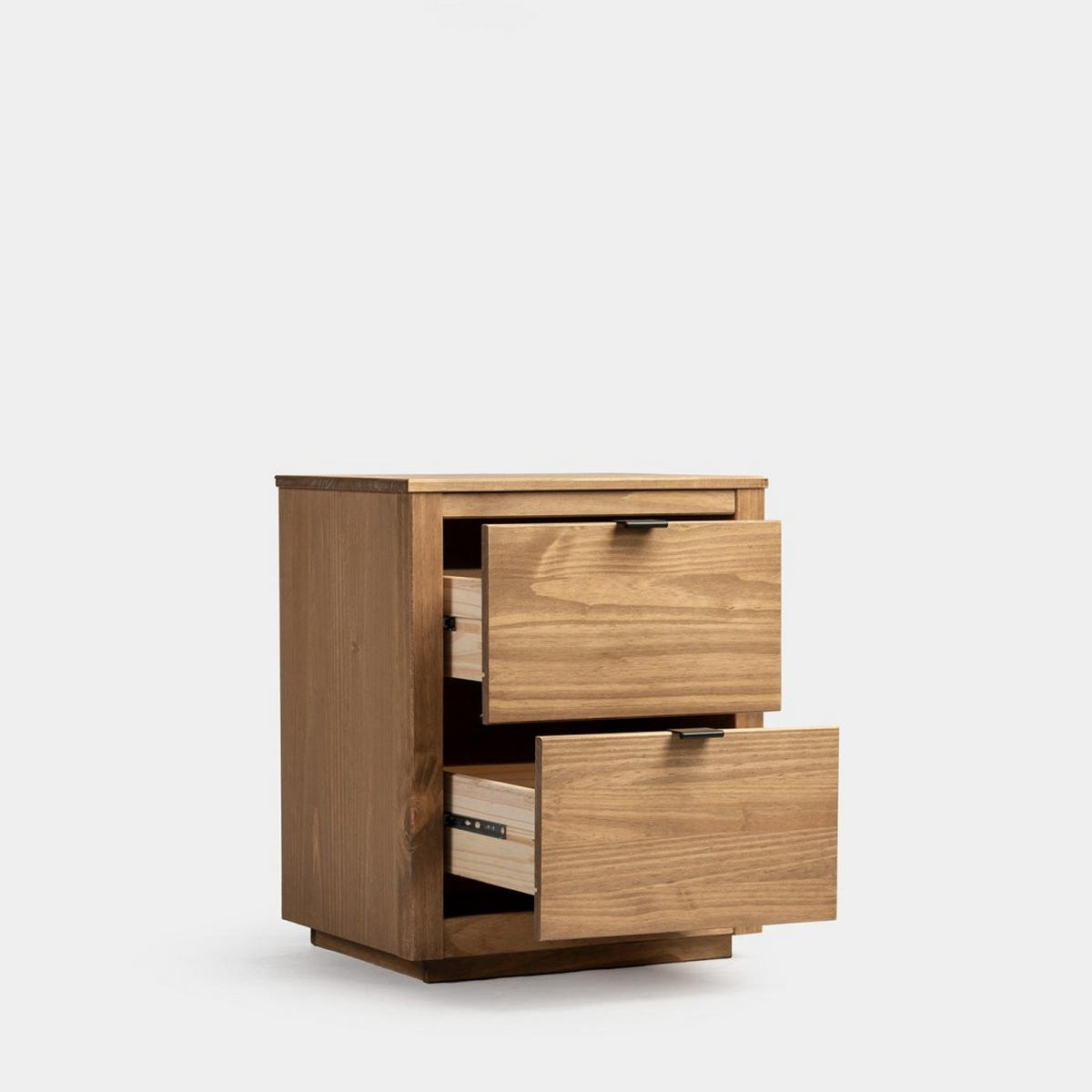 NACHTTISCH 2 SCHUBLADEN Sven Natürlich 47 cm x 58 cm 2er-Set - Naturfarben, Holz (47/58/39cm) - Klast Home