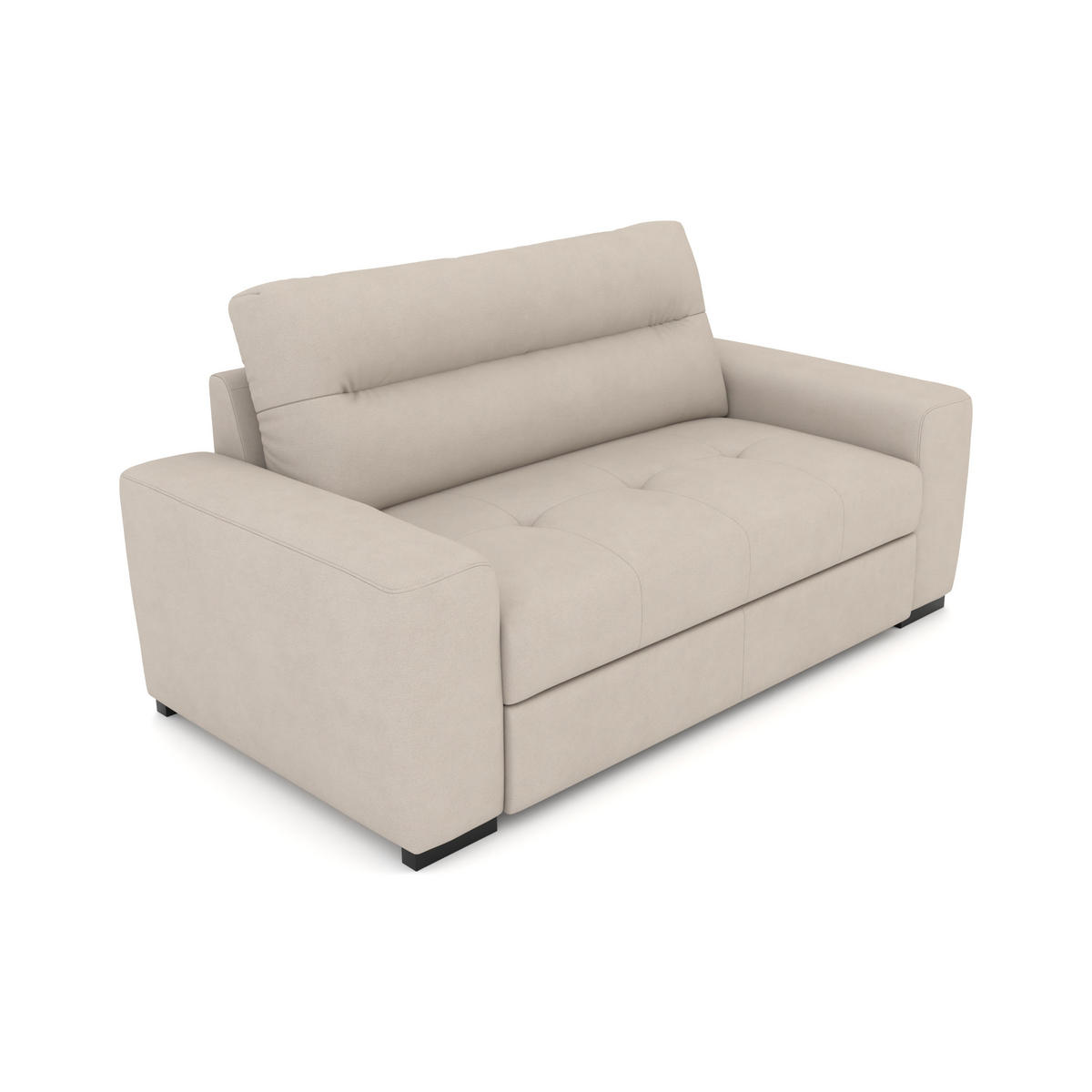 2-SITZER Carlisle Flachgewebe Beige 183/97/93 cm - Naturfarben, Kunststoff/Textil (183/93/97cm) - foamnova