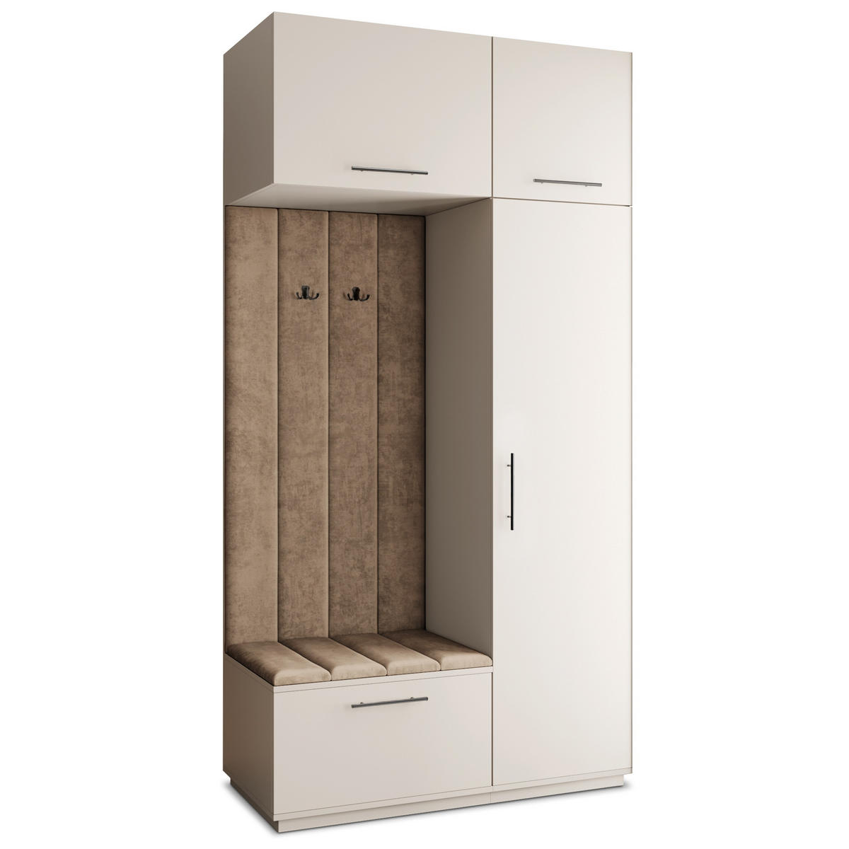 GARDEROBENSCHRANK REMA 120/240/60 cm Modern Garderobe-Set Kaschmir - Kaschmir/Beige, Holzwerkstoff (120/240/60cm) - MASSENO
