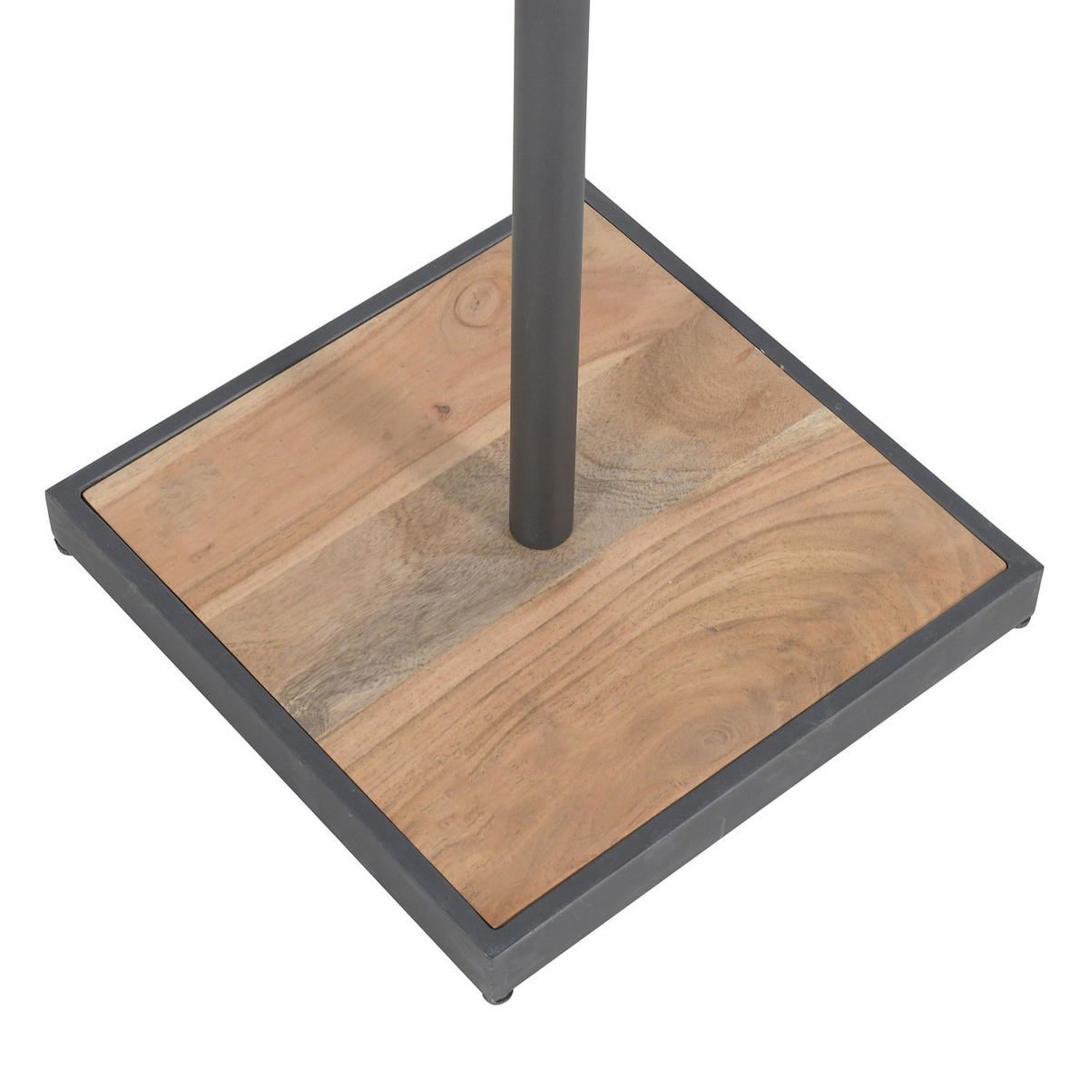 MASSIVER GARDEROBENSTÄNDER - Akazie / Anthrazit - Akazie massiv / Metall - Akaziefarben, Holz (35/180/35cm) - home24