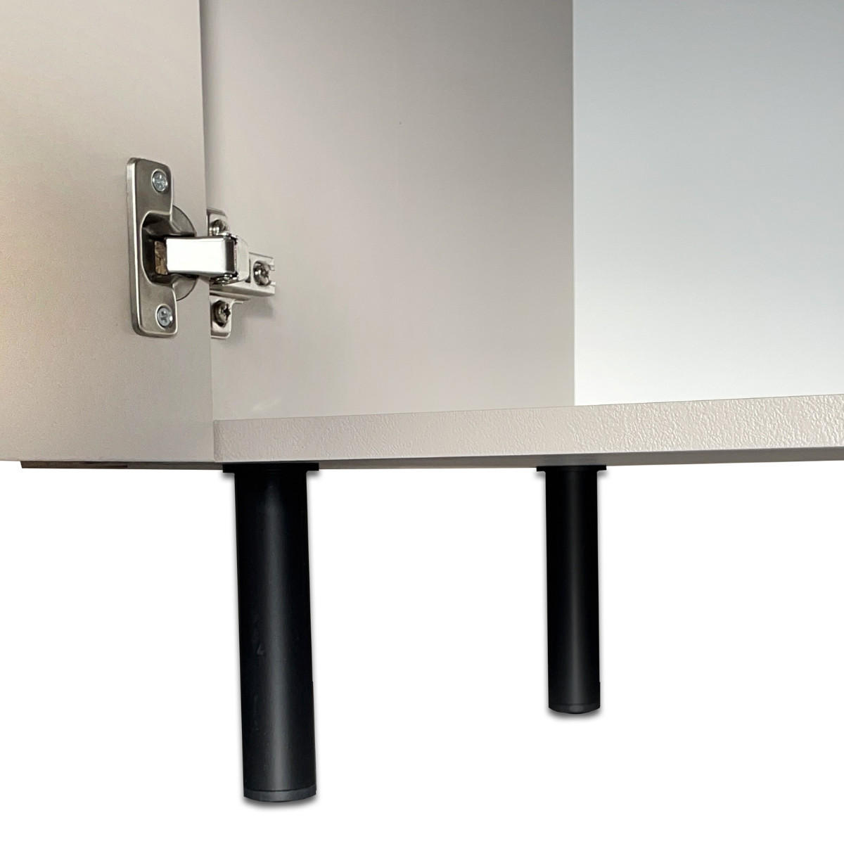 SIDEBOARD 3?türig abgerundete Kanten Kaschmir 180,2/42/82,3 cm - Beige, Holzwerkstoff (42/82.3/180.2cm) - Calicosy