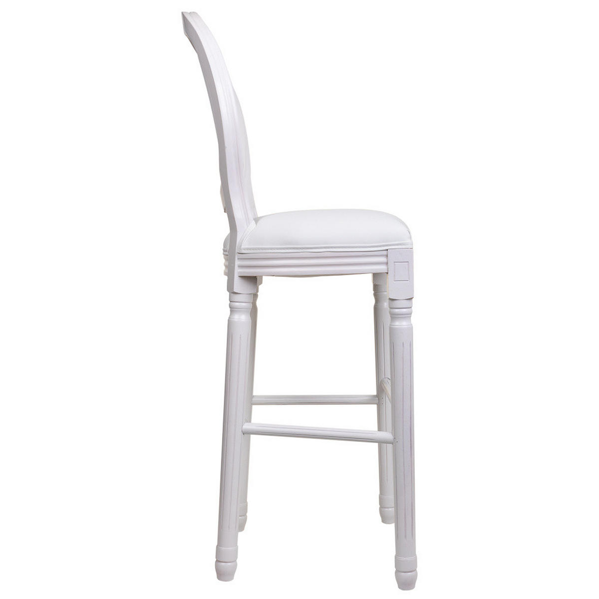 HOCKER aus Holz 52x46x116 cm - Weiß, Fell (52/116/46cm) - Wanderlust