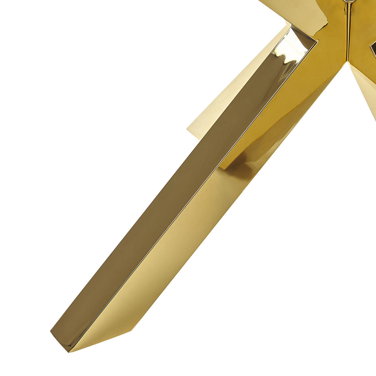 COUCHTISCH Glas Gold quadratisch 70/70 cm Starlight - Transparent/Goldfarben, Glas (70/70/44cm) - Beliani