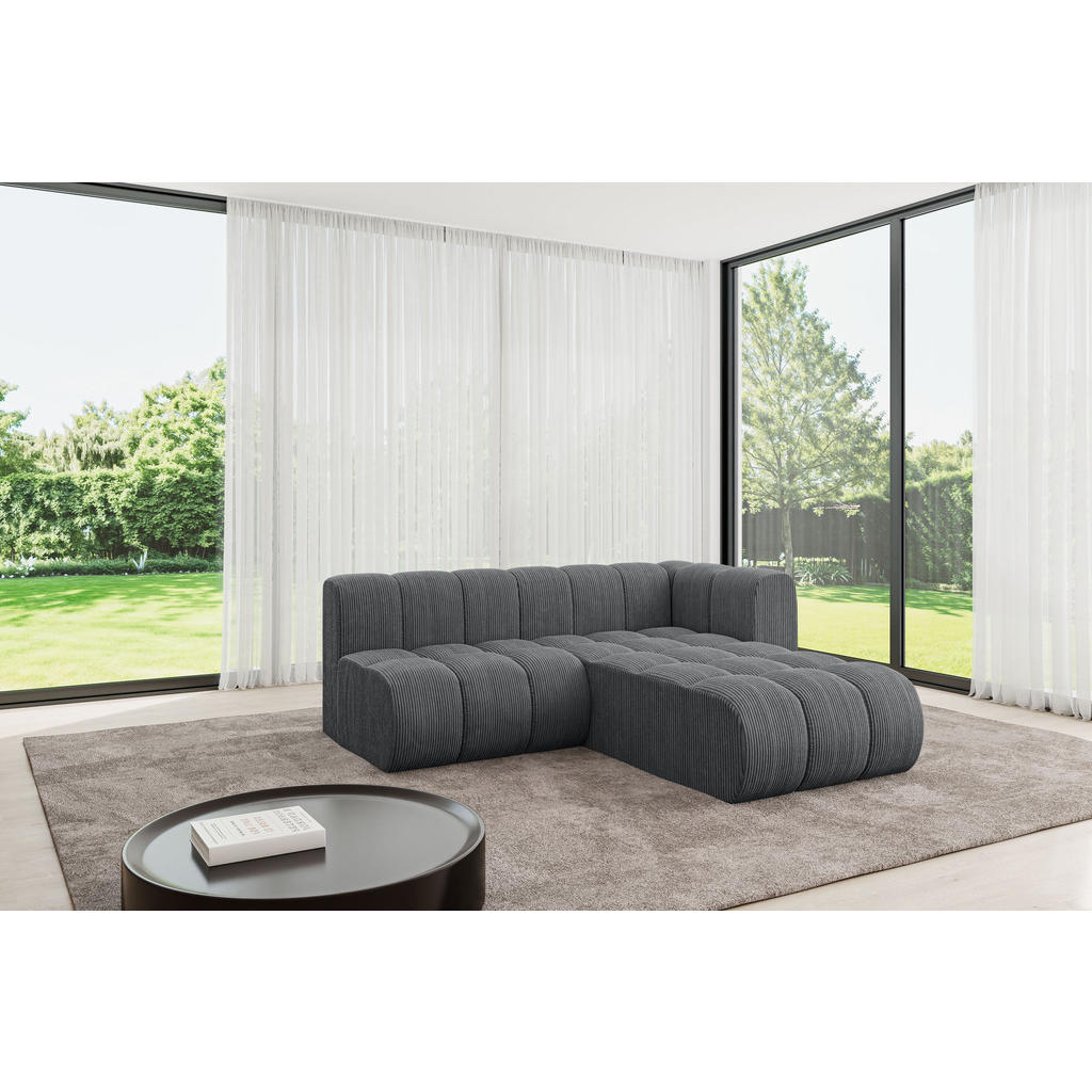 Thumbnail - Altdecor Ecksofa, Dunkelgrau, Textil, 4-Sitzer, 205x177 cm, Wohnzimmer, Sofas & Couches, Wohnlandschaften, Ecksofas