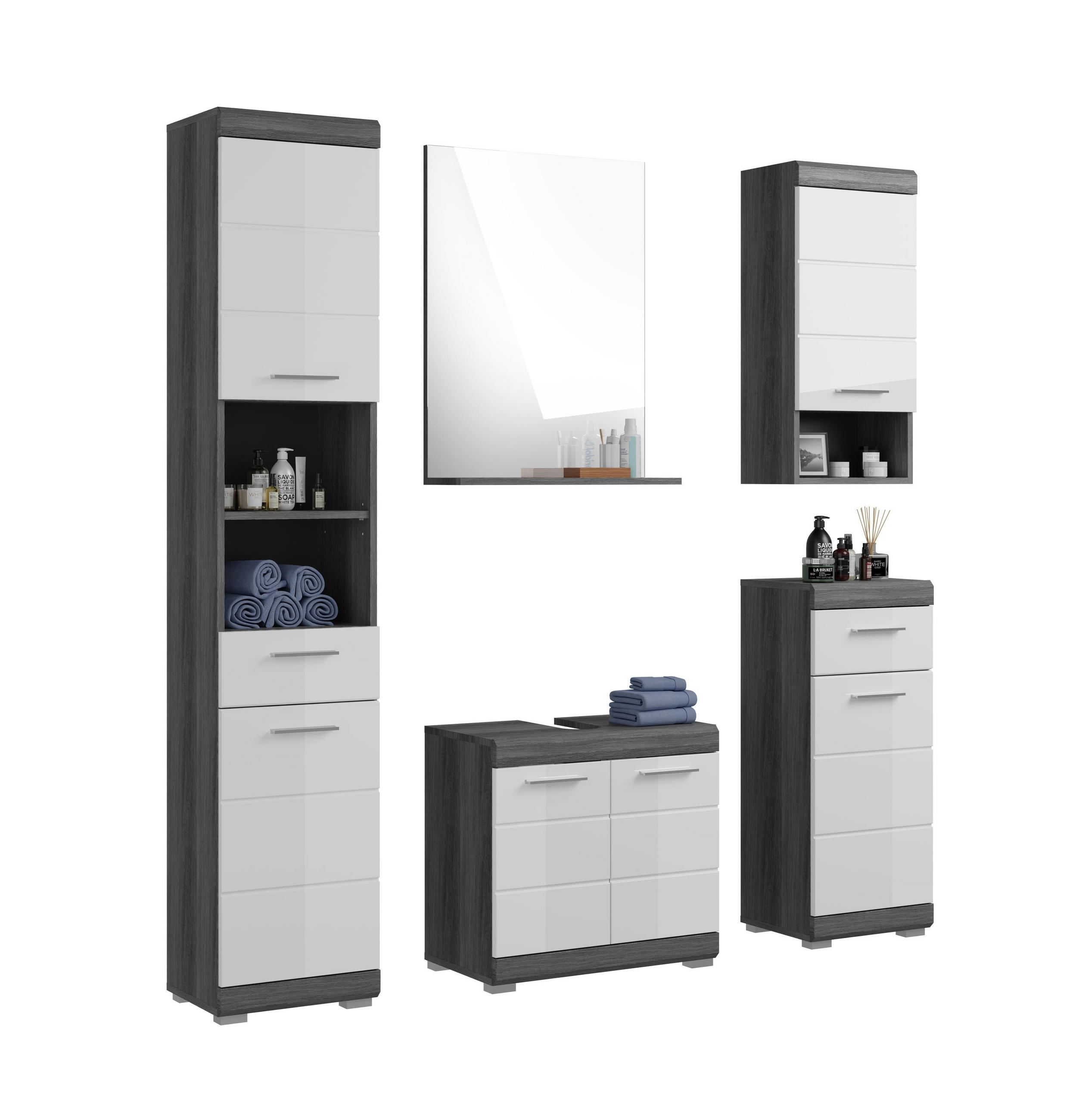 Homes & Jones Badezimmer Anthrazit 164x191x34 cm