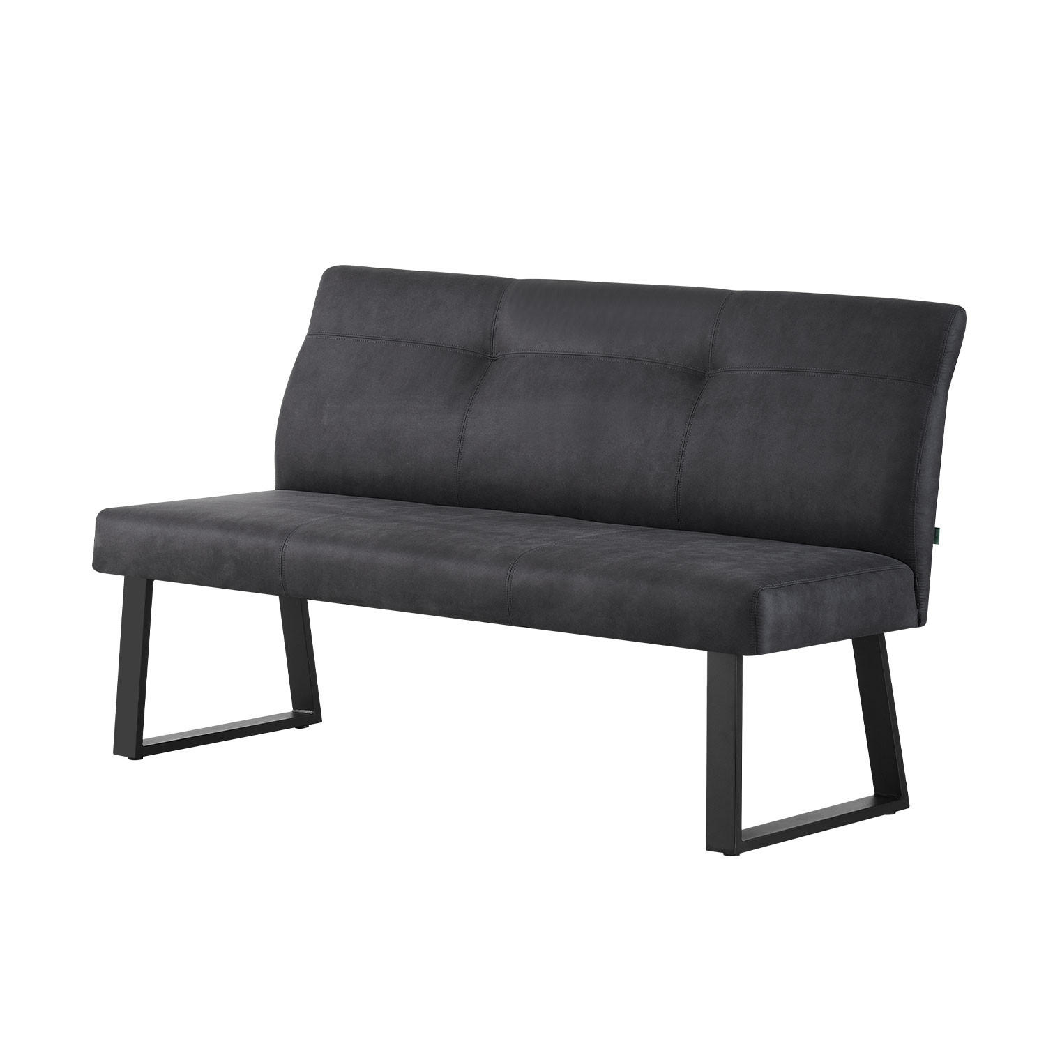 SITZBANK JOY - Schwarz, Metall (160/89/65cm) - DUBI Möbel