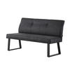 SITZBANK JOY - Schwarz, Metall (160/89/65cm) - DUBI Möbel