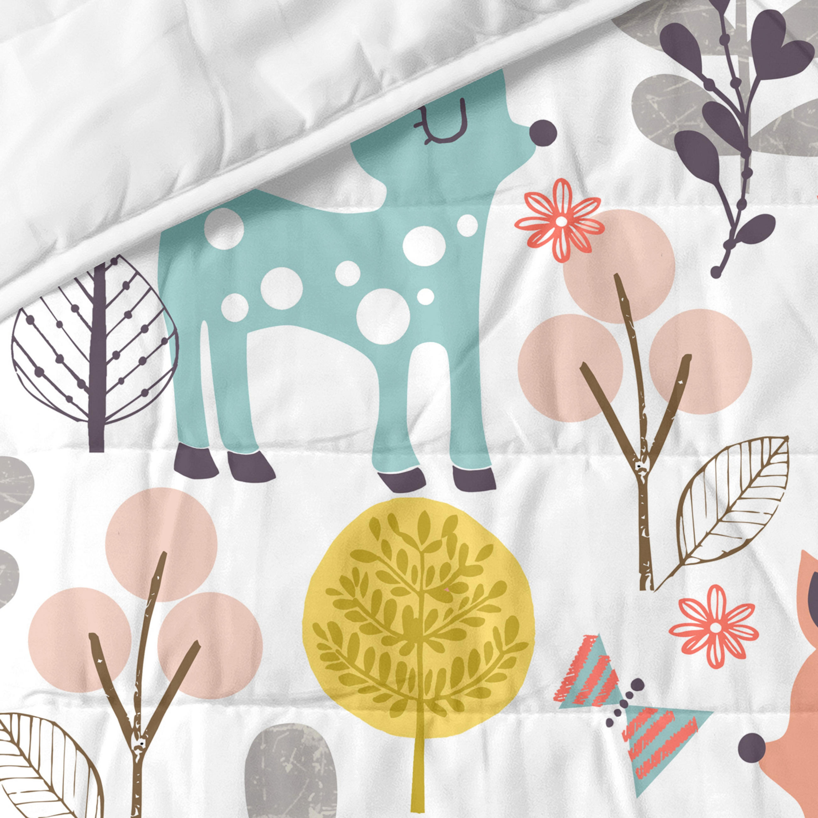 Thumbnail - Happy Friday Tagesdecke, Mehrfarbig, Textil, Grafikmuster, 100x130 cm, Oeko-Tex®, Schlafen, Babybett-Ausstattung, Babybe...