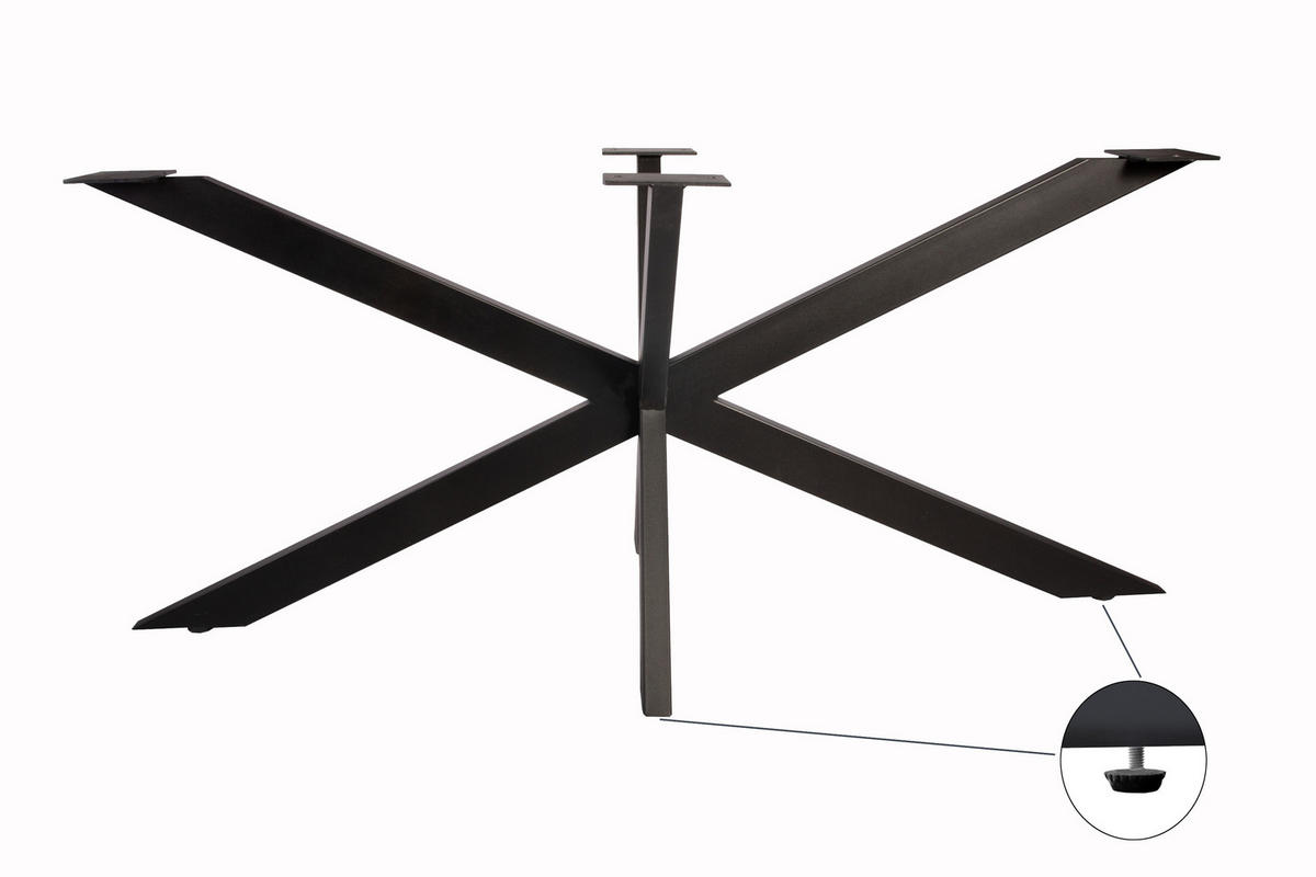 ESSTISCH TIM - Dunkelbraun/Schwarz, Holz/Metall (80/120/77cm) - SAM