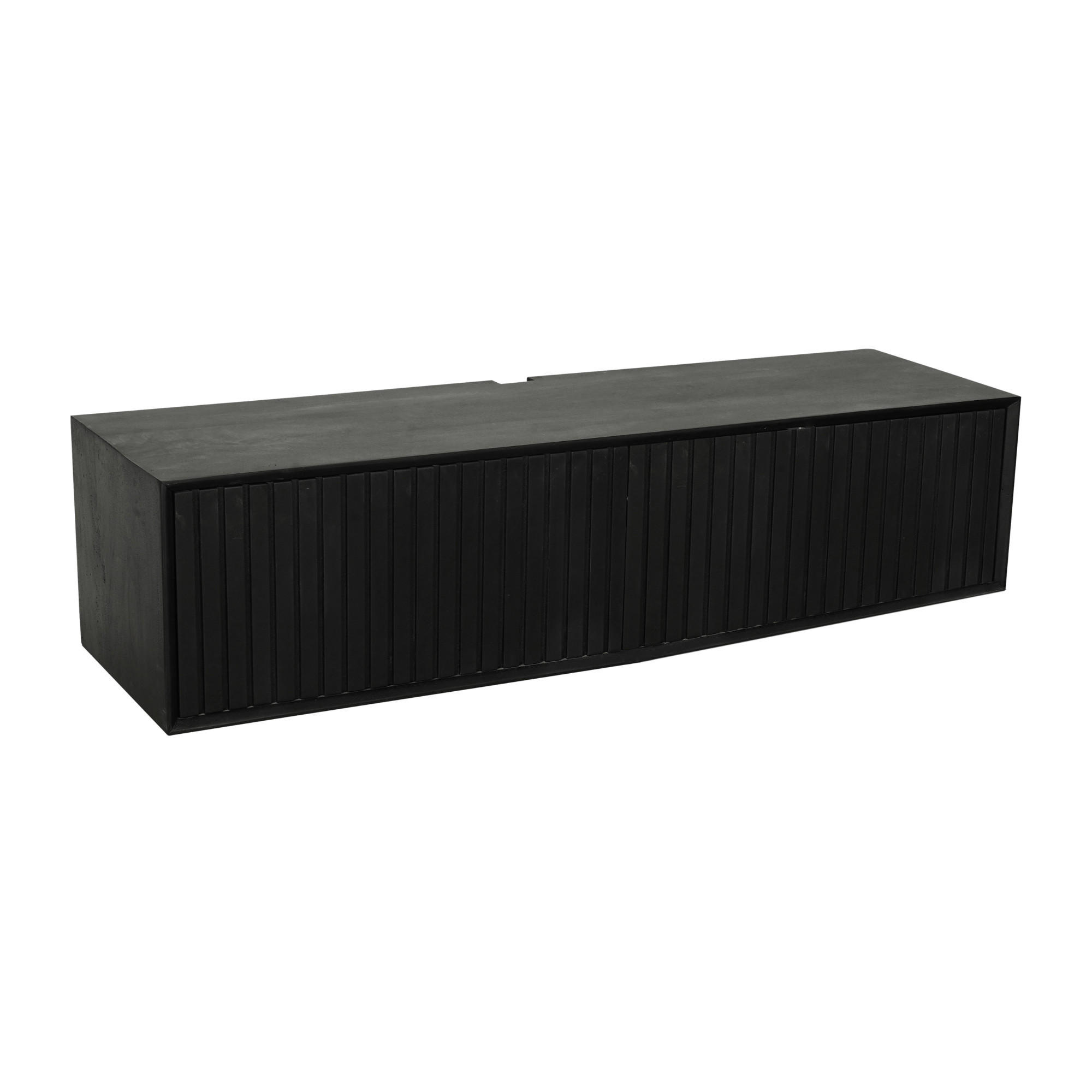LOWBOARD Dimora Mangoholz 120 cm / 35 cm Schwarz - Schwarz, Holz (120/30/35cm) - Villa Möbel