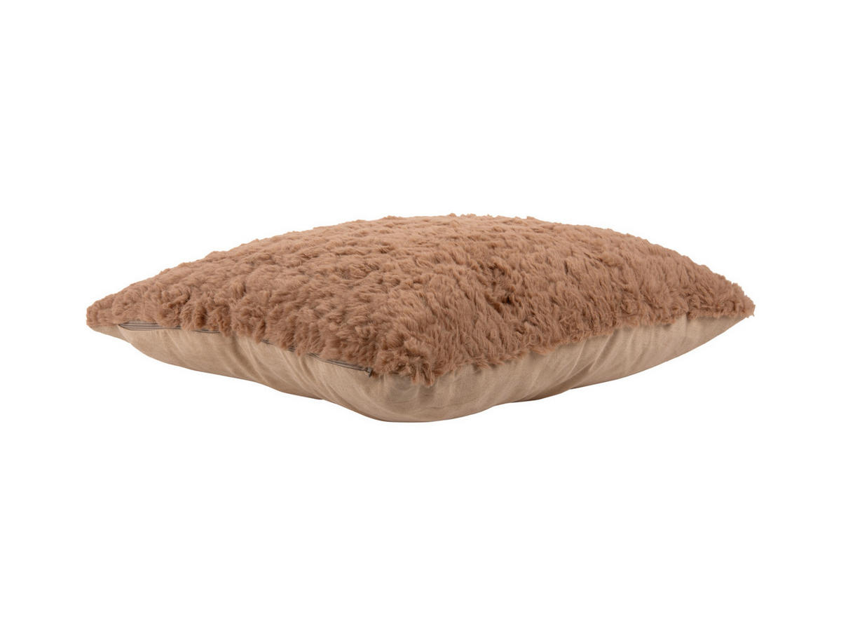 DEKOKISSEN Tierno Furry 45/45/8 cm - Braun, Kunststoff (45/45cm) - Present Time