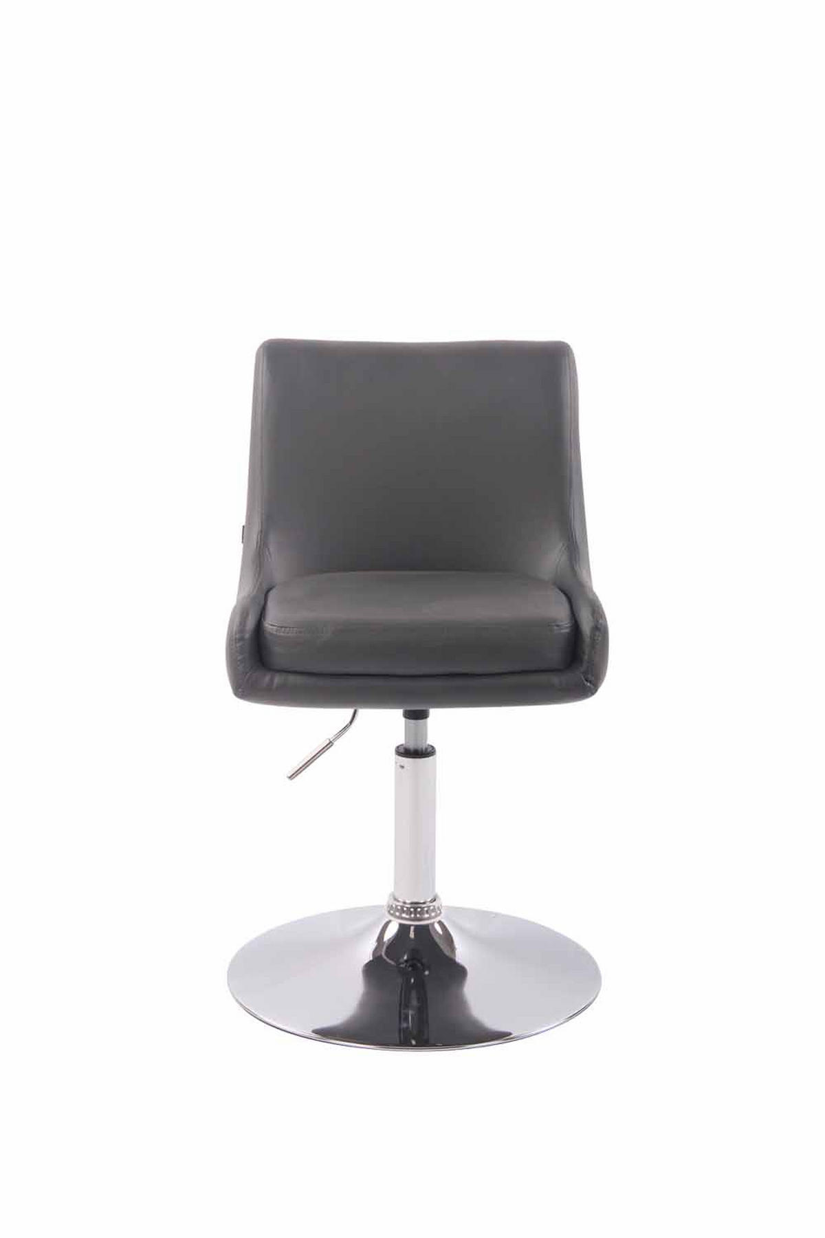 DREHSTUHL Lederlook grau - Chromfarben/Grau, Textil/Metall (43/71/50cm) - CLP