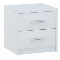 NACHTTISCH 2S Weiß 40/35/41 cm - Weiß, Holzwerkstoff (40/41/35cm) - Matkam Möbel