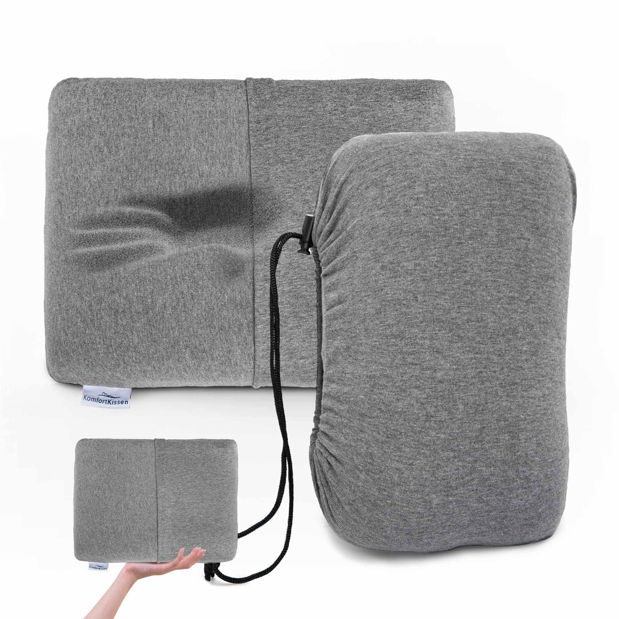 CAMPING-KISSEN - Grau, Textil (40/60cm) - KomfortKissen