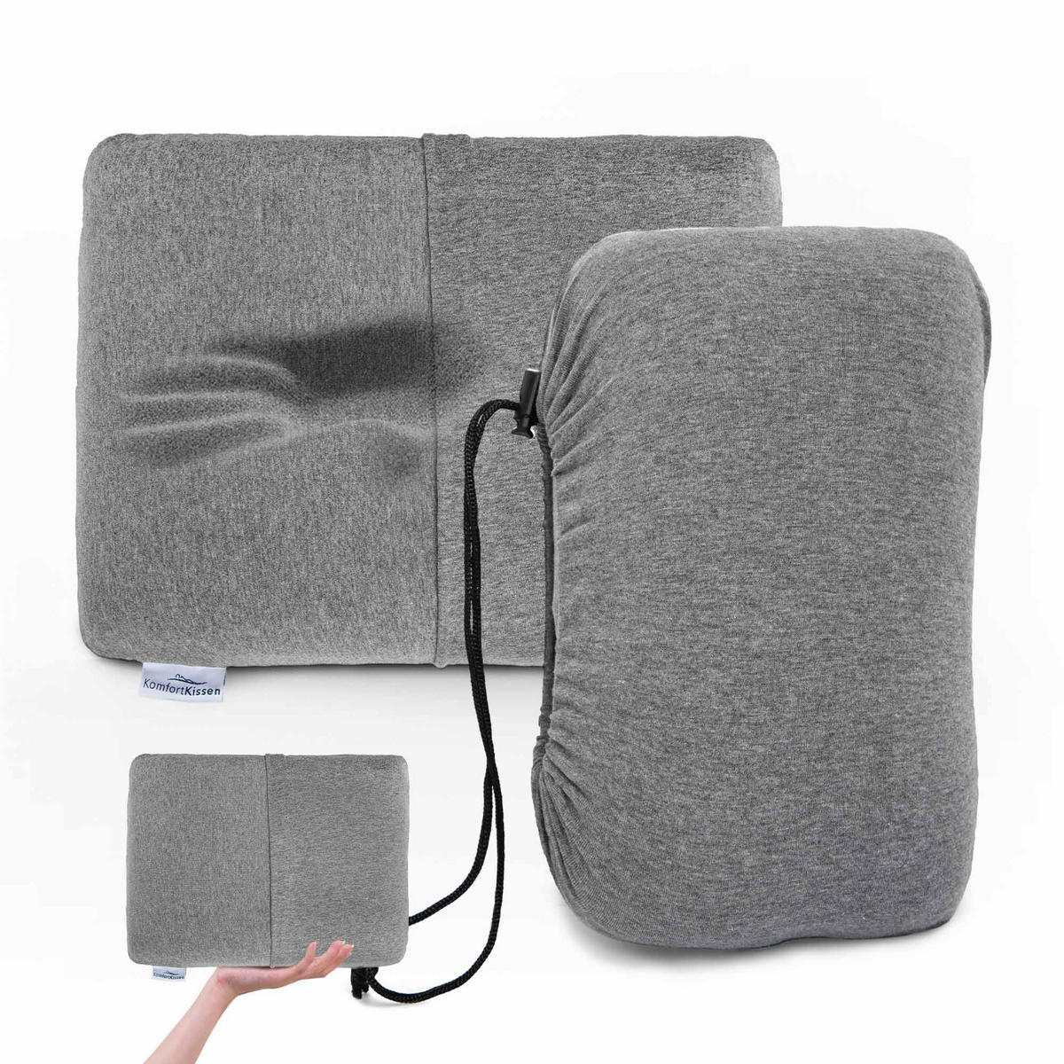CAMPING-KISSEN - Grau, Textil (40/60cm) - KomfortKissen