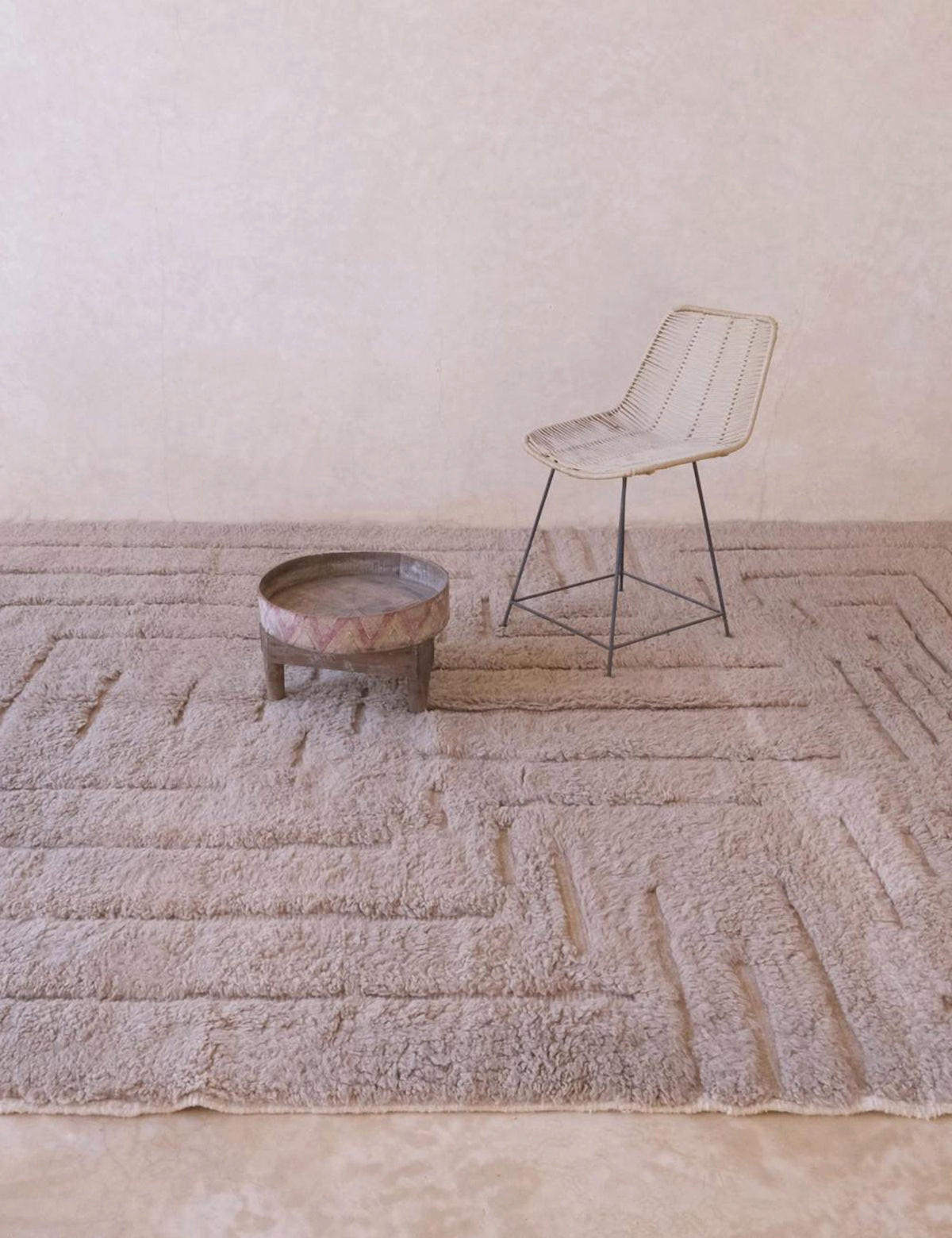 BERBERTEPPICH Design Struktur 242x 342 cm - Braun, Naturmaterialien (242/342cm) - AFK Living