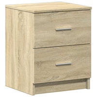 NACHTTISCH Mit 2 Schubladen Sonoma-Eiche 40/36/50 Cm - Braun, Holzwerkstoff (36/50/40cm) - vidaXL