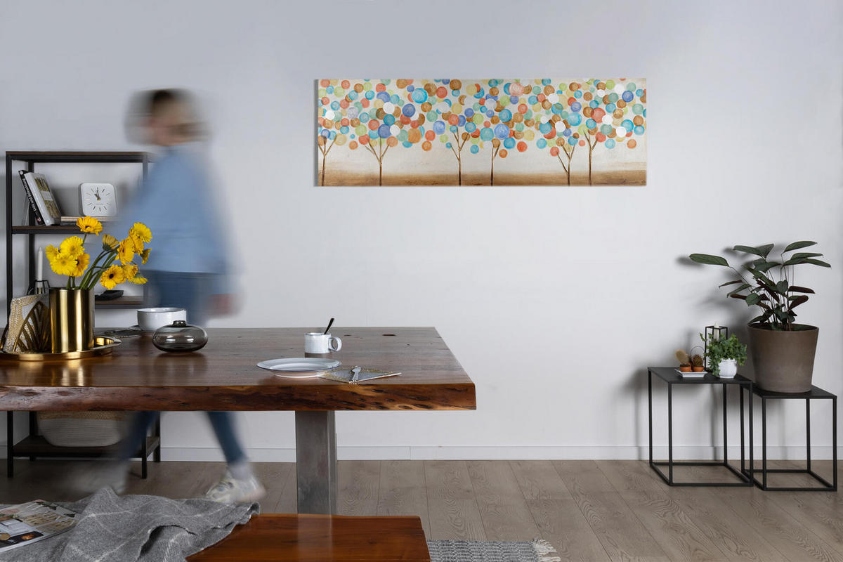 ÖLGEMÄLDE 150/50 cm - Weiß, Holz/Textil (150/50cm) - KUNSTLOFT