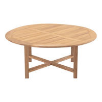 GARTENTISCH teak - Schwarz - 120/120/75 cm - Schwarz, Holz (120/120/75cm) - Lesli Living