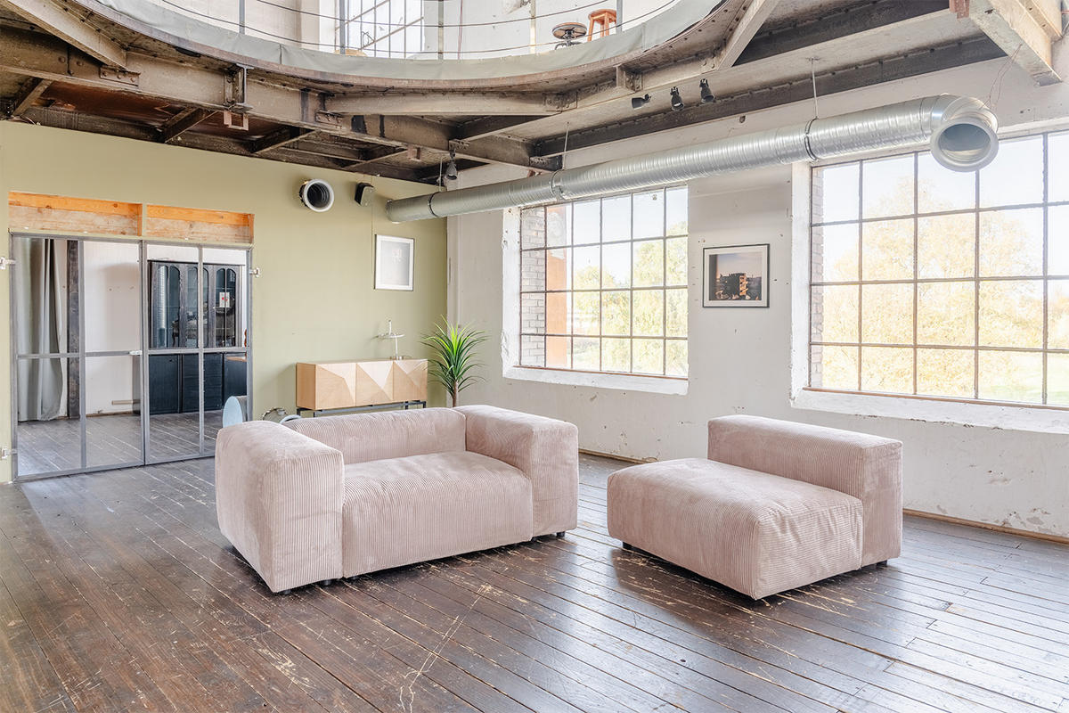 MODULSOFA MIA Taupe Cord - Taupe/Schwarz, Kunststoff/Textil (306/72/120cm) - KAWOLA