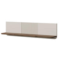 WANDREGAL Marly Kaschmir / Walnuss 120 / 22 / 30 cm - Beige/Braun, Holz/Holzwerkstoff (120/30/22cm) - Feldmann-Wohnen