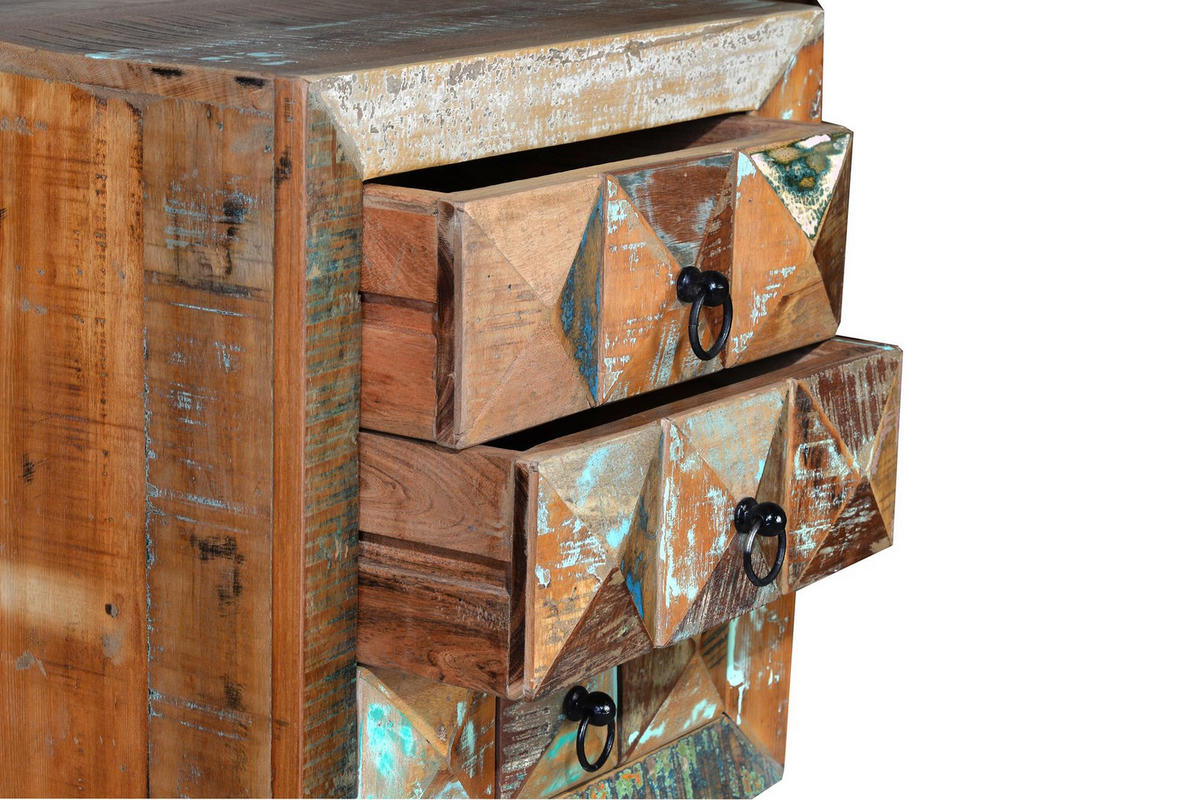 NACHTTISCH aus Mangoholz - Chromfarben, Holz (40/60/50cm) - Giner y Colomer