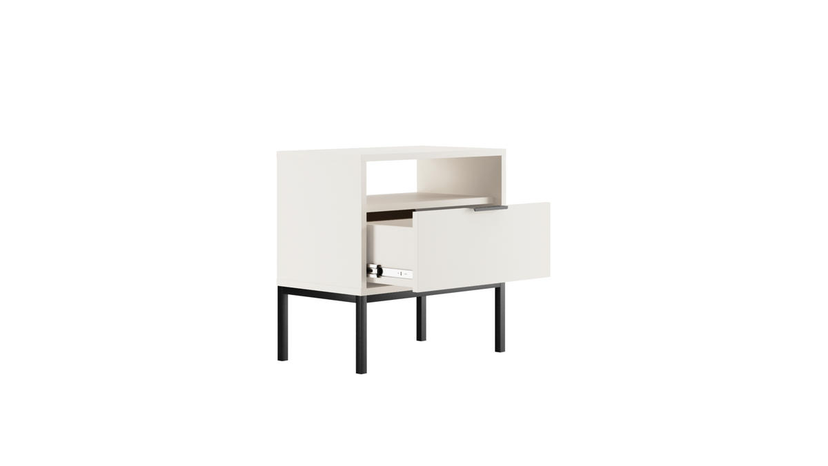 NACHTSCHRANK Austin 33/56,4/55 cm - Schwarz/Weiß, Holzwerkstoff (33/56/55cm) - Kocot Kids