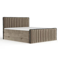 BOXSPRINGBETT Nocturne Braun 200/200 cm - Schwarz/Braun, Holz/Holzwerkstoff (200/200cm) - Maison de Reve