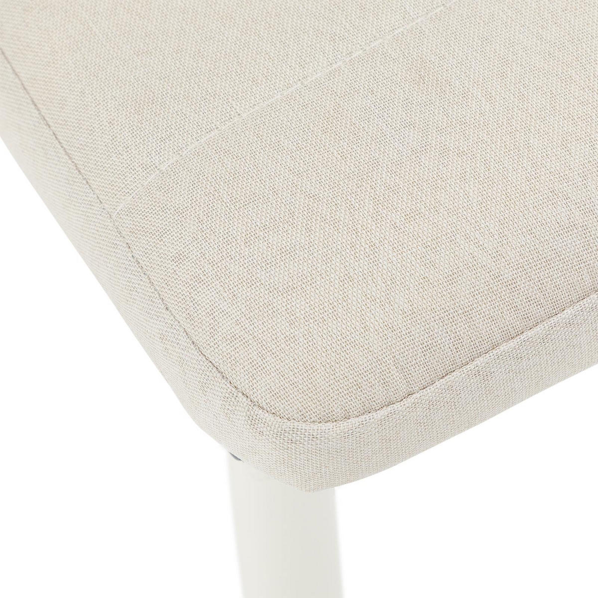 ESSZIMMERSTÜHLE NATHALIE 4er-Set cremeweiß - Creme, Textil/Metall (43/100/50cm) - IDIMEX