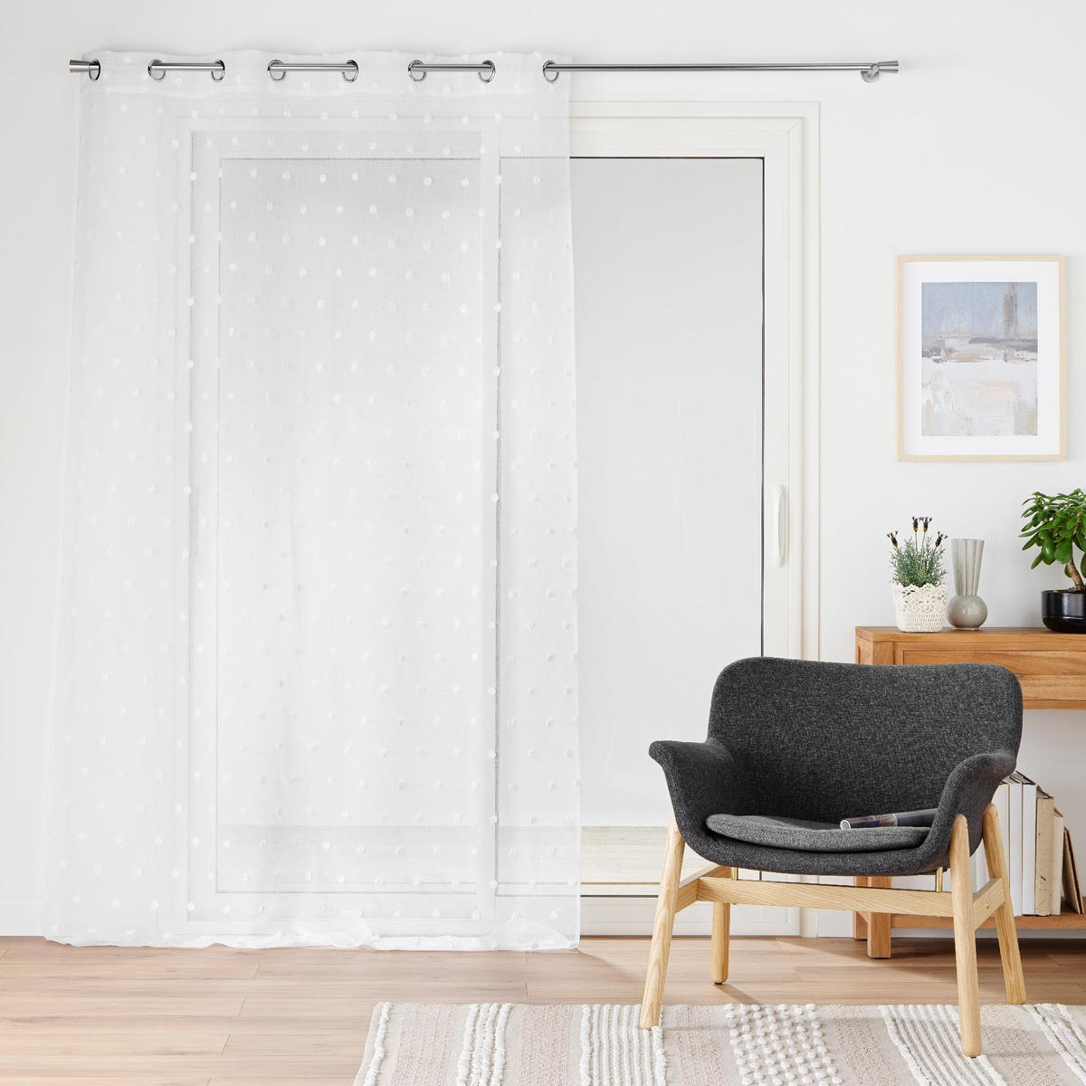FENSTERGARDINE Pompinou 140/240 cm - Weiß, Textil (240/140cm) - Douceur d´intérieur