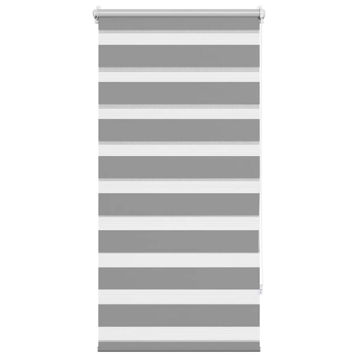 DOPPELROLLO 80,9/150 cm Stoffbreite 76,7 cm aus Polyester Grau - Grau, Textil (80/150cm) - vidaXL