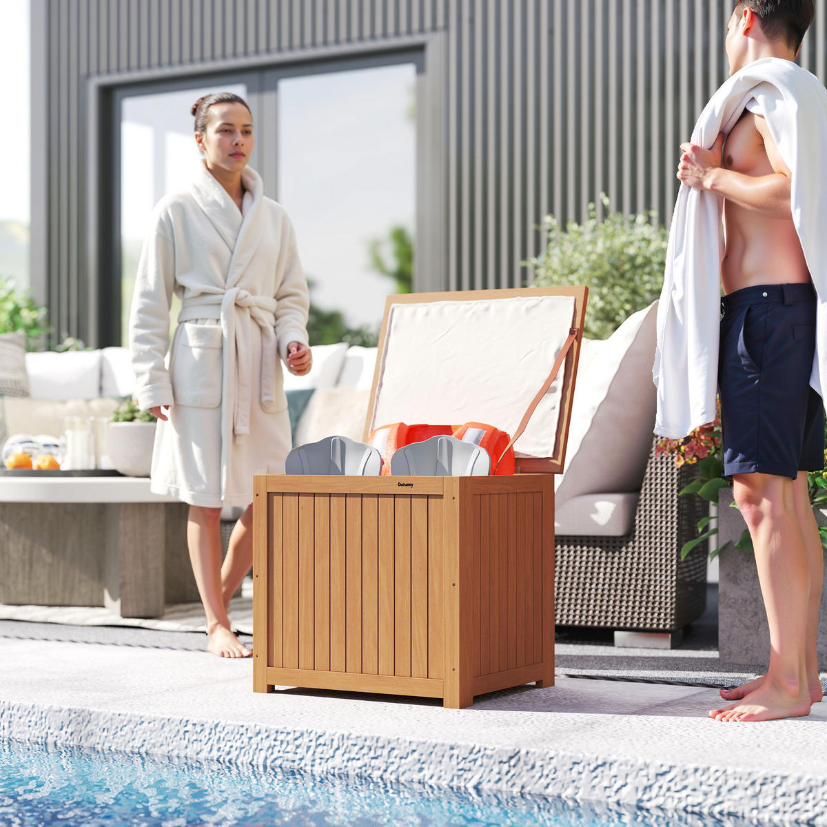 KISSENBOX DE-18687 Braun - Braun, Holzwerkstoff (51/58.5/63cm) - ComfortXL