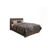 POLSTERBETT Zaira 120x200cm – Elegantes Polsterbett für modernen Wohnstil , ZONIERTE TASCHENFEDERN KOKOS (21cm), braun - Braun, Holz - Panda Möbel