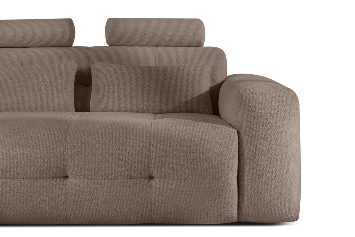 ECKSOFA LINKS ALIGRA, Braun - Braun, Holz/Holzwerkstoff (290/191cm) - KONSIMO®