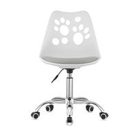 BÜRODREHSTUHL Weiß/Grau, Höhenverstellbar, Rollen, Ohne Armlehnen, Ergonomisch Für Büro Und Schlafzimmer - Weiß, Textil (51/94/58cm) - Best For Home