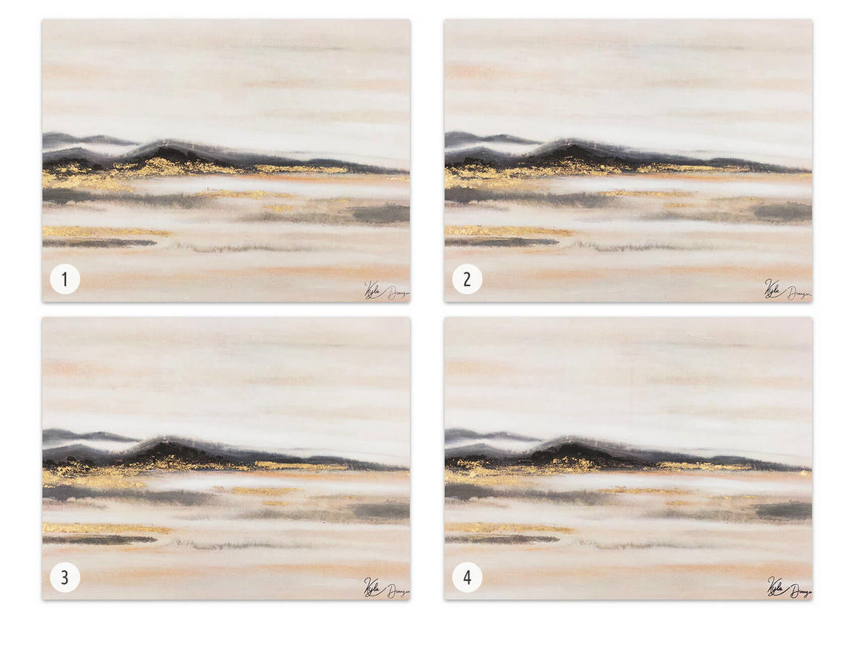 ACRYLBILD HANDGEMALT 100/75 cm - Beige/Schwarz, Holz/Textil (100/75cm) - KUNSTLOFT