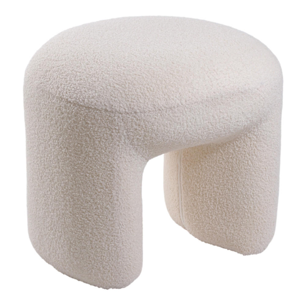 FUSSHOCKER 46/44/41 cm Teddyfleece Weiß - Weiß, Textil (46/41/44cm) - Livingandhome