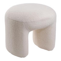 FUSSHOCKER 46/44/41 cm Teddyfleece Weiß - Weiß, Textil (46/41/44cm) - Livingandhome