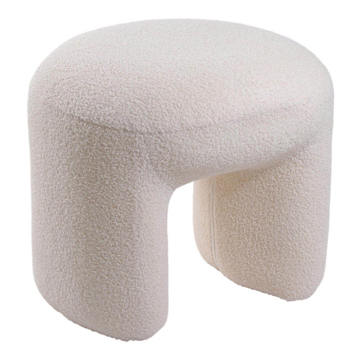FUSSHOCKER 46/44/41 cm Teddyfleece Weiß - Weiß, Textil (46/41/44cm) - Livingandhome