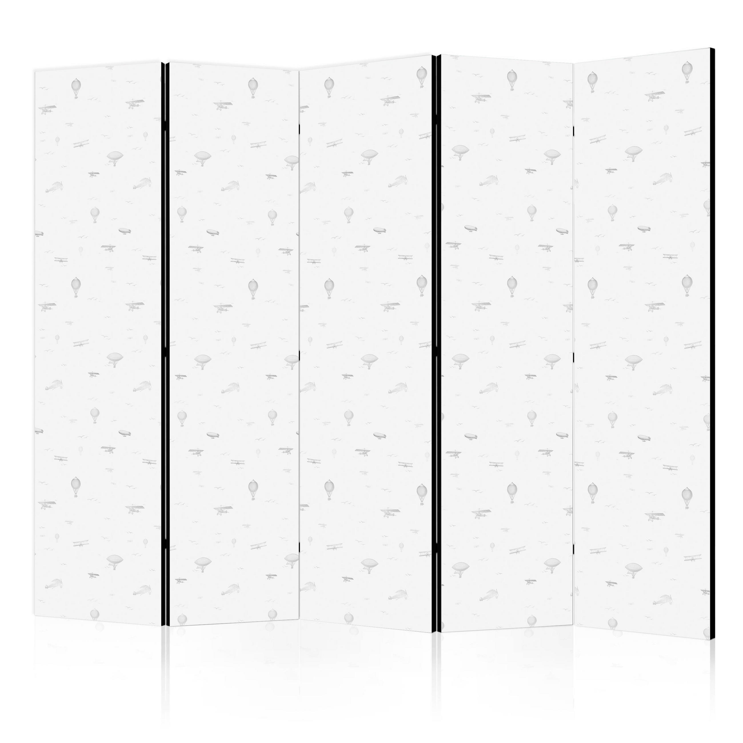 Muralo Paravent Weiß 225x172x3 cm