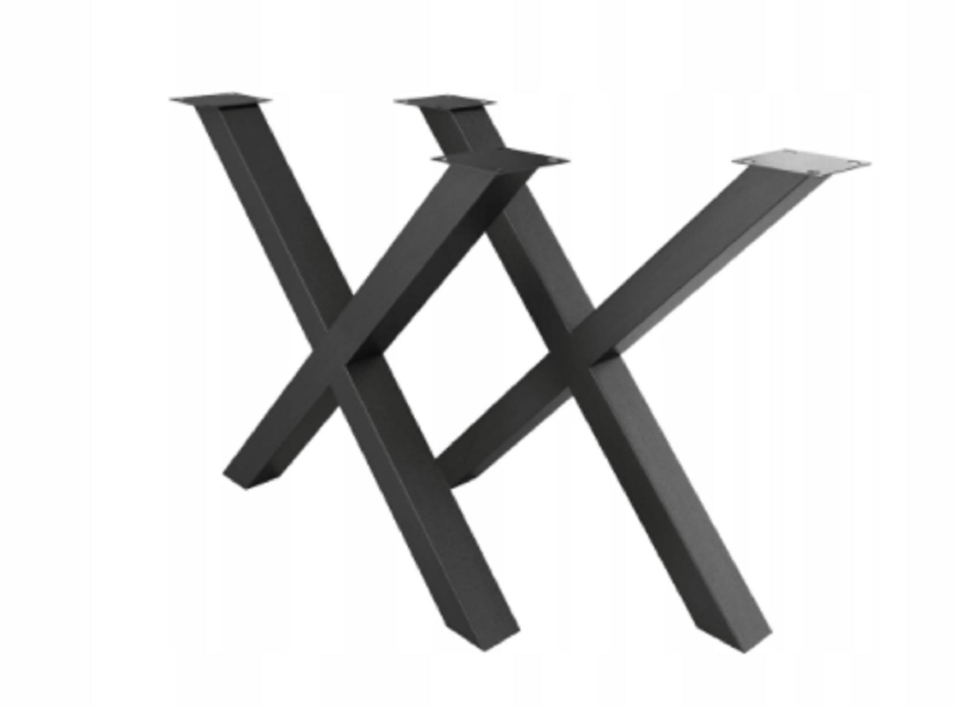 TISCHBEINE Loft 8 × 45 cm Schwarz - Schwarz, Holz (8/45/8cm) - Design Möbel