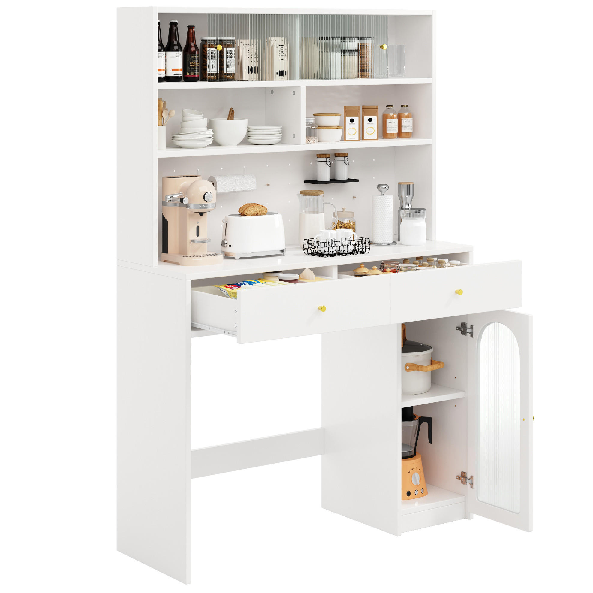 Flora Grace Buffet Weiß 120x180x45 cm