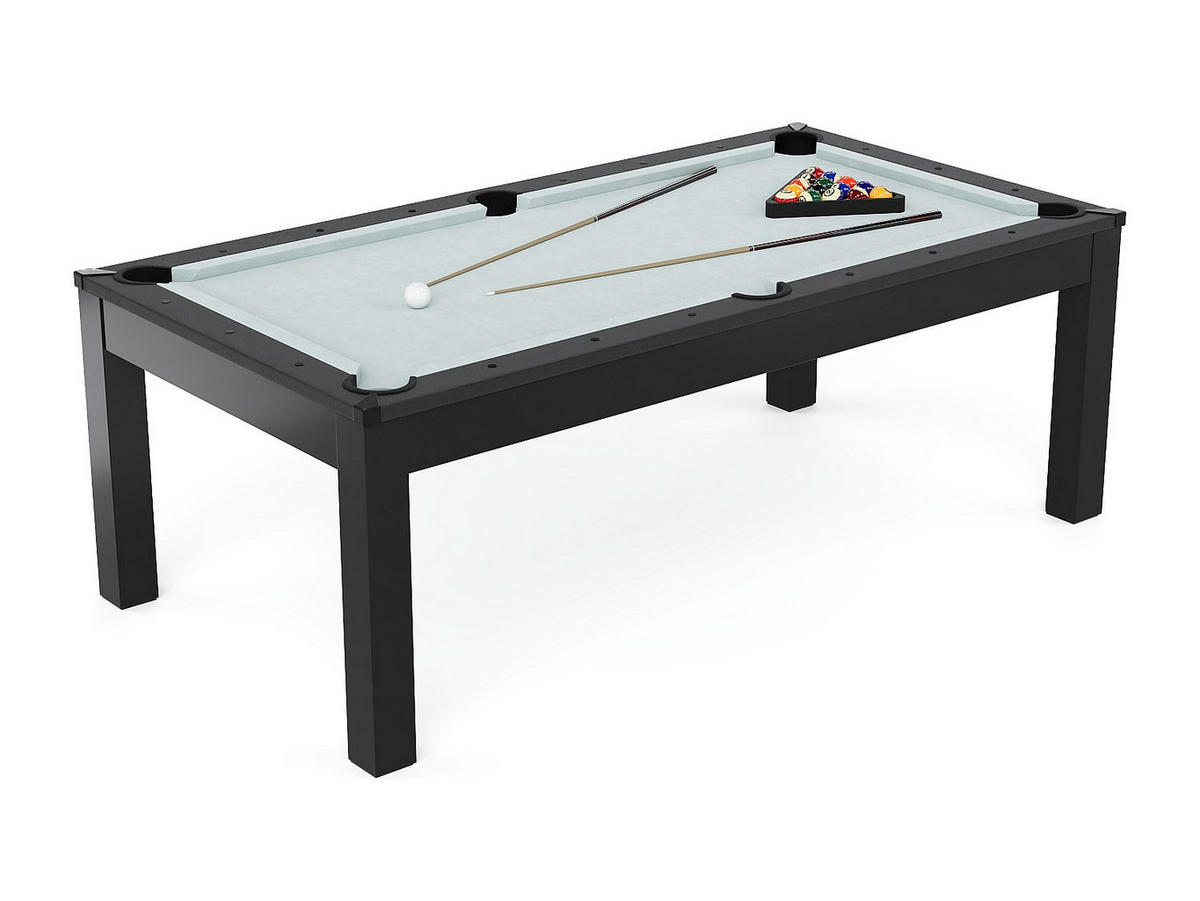 BILLARDTISCH - 8 Personen - holz - schwarz, grau Balthazar - Schwarz, Holz (213.4/111.8cm) - Vente-Unique