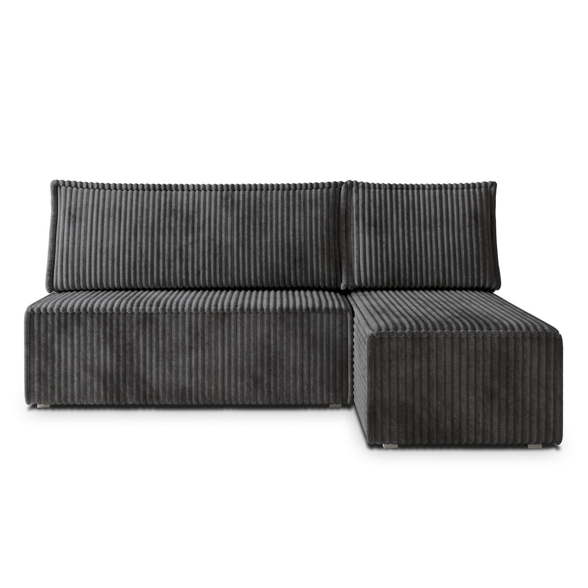 ROHOVÁ SEDAČKA BRISO grafitová - šedá/grafitová, dřevo/textil (200/140cm) - MASSENO