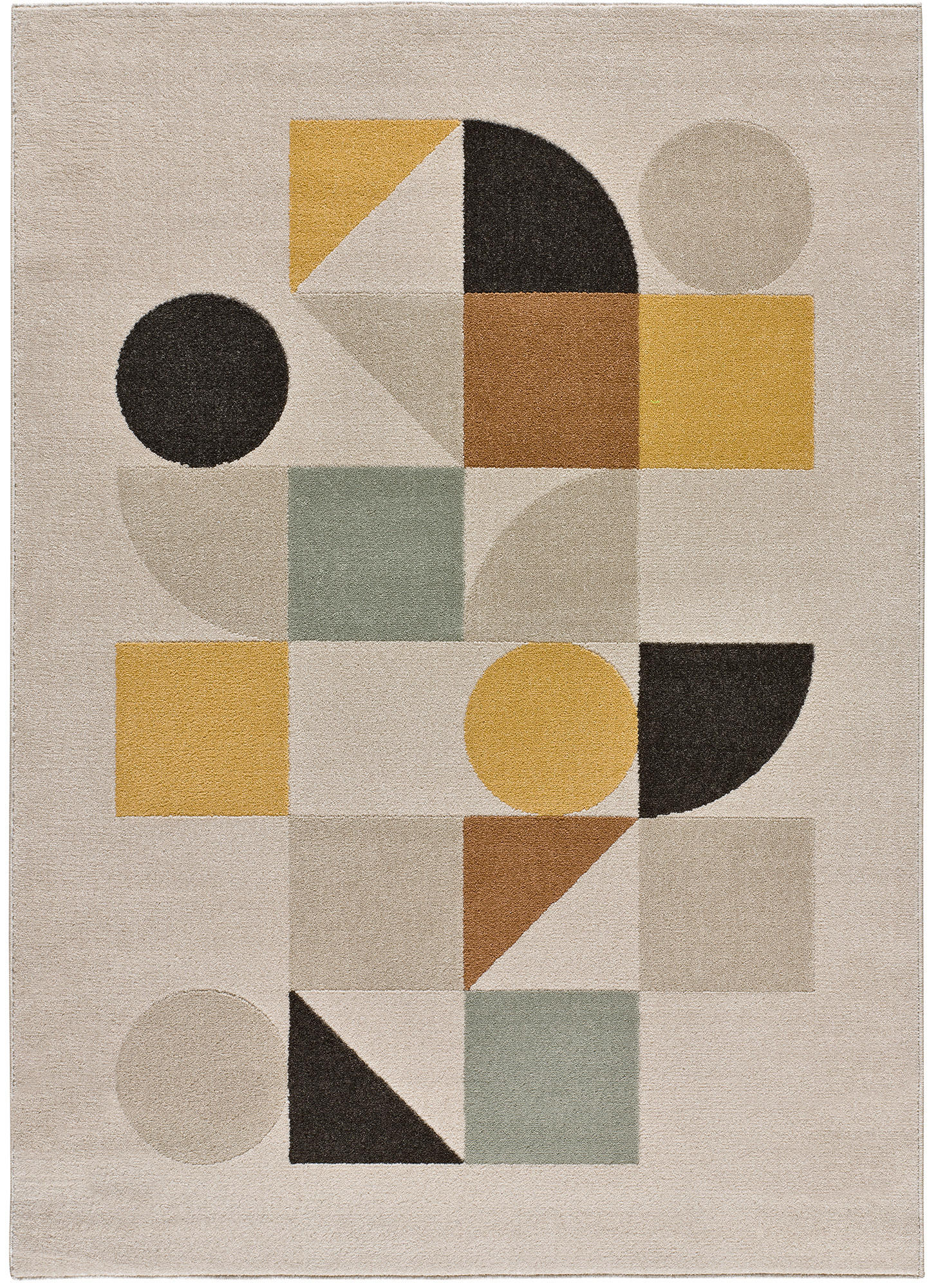 Atticgo Webteppich Mehrfarbig, Beige 80x150 cm