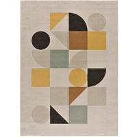 WEBTEPPICH im skandinavischen Stil Beige Domus 160/230 cm - Beige/Multicolor, Naturmaterialien/Textil (160/230cm) - Atticgo