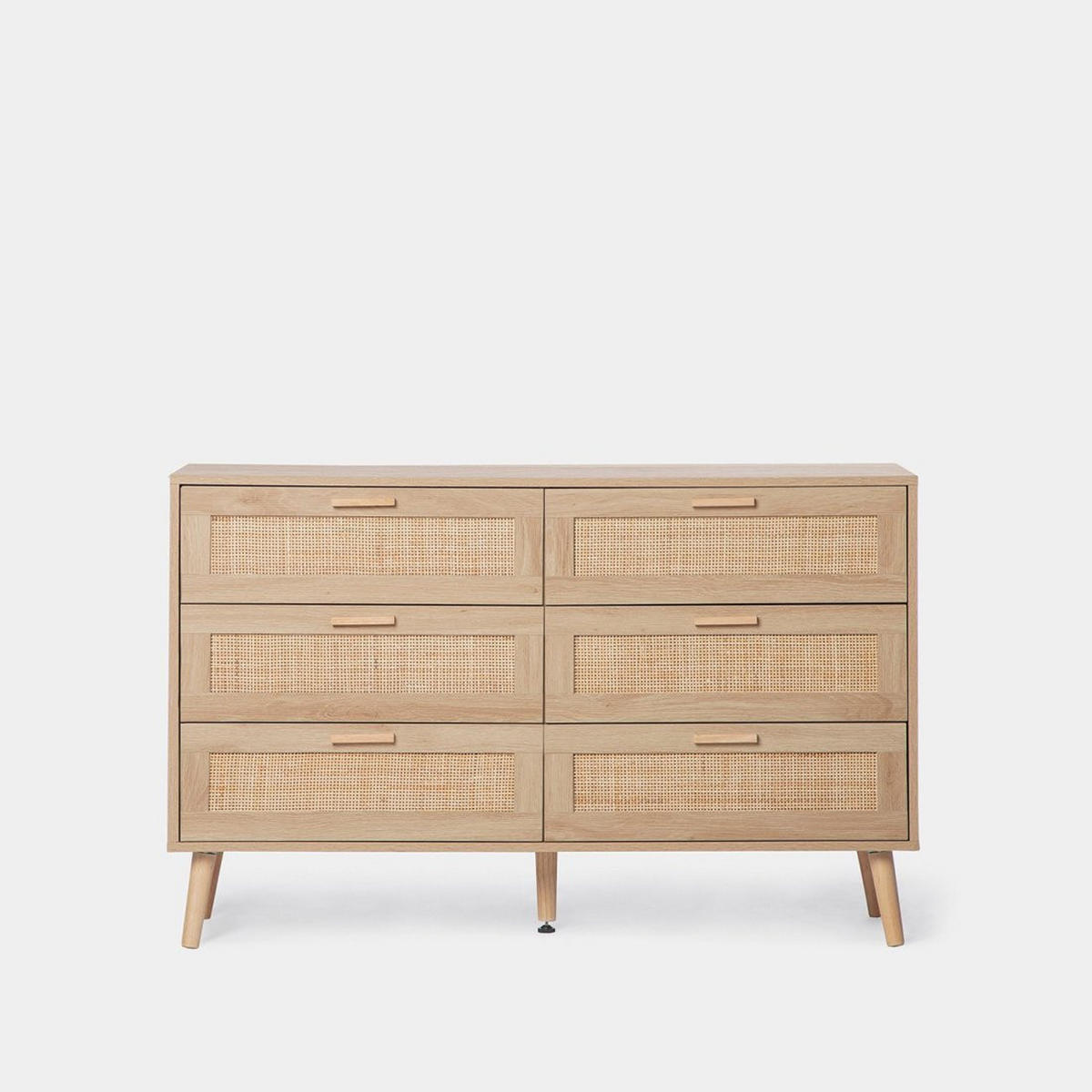 SCHUBLADENKOMMODE DOPPELTE Tahiti Natürlich 120 cm x 77 cm - Naturfarben, Naturmaterialien (120/77/40cm) - Klast Home